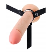 Мужской полый страпон на регулируемых ремешках - 22 см. - Sex Expert - купить с доставкой в Кисловодске