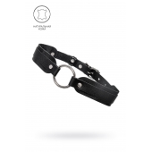 Черный кожаный чокер-ошейник со скруглёнными углами - Pecado - купить с доставкой в Кисловодске