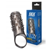 Дымчатая насадка на пенис с выпуклостями - 12 см. - Sex Expert - в Кисловодске купить с доставкой