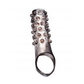 Дымчатая насадка на пенис с выпуклостями - 11 см. - Sex Expert - в Кисловодске купить с доставкой