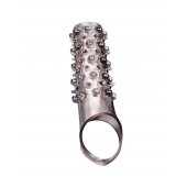 Дымчатая насадка на пенис с шипами и выпуклостями - 12 см. - Sex Expert - в Кисловодске купить с доставкой