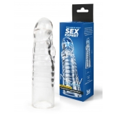 Прозрачная закрытая насадка на член - 15 см. - Sex Expert - в Кисловодске купить с доставкой