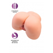 Телесный мастурбатор в форме попки с 2 любовными входами - No Name - в Кисловодске купить с доставкой