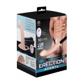 Телесный полый страпон с вибрацией Erection Agents - 24,1 см. - NMC - купить с доставкой в Кисловодске