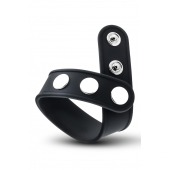 Черное эрекционное кольцо на кнопках - Blush Novelties - в Кисловодске купить с доставкой