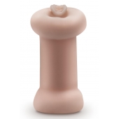 Телесный люминесцентный двусторонний мастурбатор Tasha - Blush Novelties - в Кисловодске купить с доставкой