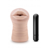 Телесный мастурбатор-ротик Nicole Vibrating Masturbator - Blush Novelties - в Кисловодске купить с доставкой