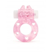 Розовое эрекционное виброкольцо в форме зайчика - 1137 - в Кисловодске купить с доставкой