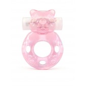Розовое эрекционное виброкольцо в форме мишки - 1137 - в Кисловодске купить с доставкой