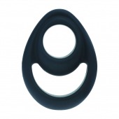 Черное эрекционное кольцо Double Ergo Silicone Cockring - Shots Media BV - в Кисловодске купить с доставкой