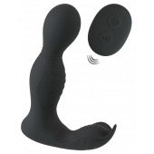 Черная анальная пробка с вибрацией, вращением и пультом ДУ RC Butt Plug with 2 Functions - Orion - в Кисловодске купить с доставкой