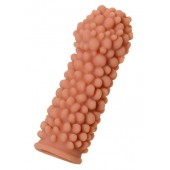 Насадка на фаллос с пузыриками по всей поверхности - 14,7 см. - KOKOS - в Кисловодске купить с доставкой