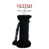 Черная веревка для фиксации Deluxe Silky Rope - 9,75 м. - Pipedream - купить с доставкой в Кисловодске