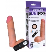 Фаллическая насадка Харнесс UNICOCK 6  с вибрацией - 18 см. - LOVETOY (А-Полимер) - купить с доставкой в Кисловодске