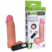 Фаллическая насадка Харнесс UNICOCK 7  с вибрацией - 19 см. - LOVETOY (А-Полимер) - купить с доставкой в Кисловодске