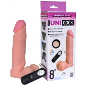 Фаллическая насадка Харнесс UNICOCK 8  с вибрацией - 20 см. - LOVETOY (А-Полимер) - купить с доставкой в Кисловодске