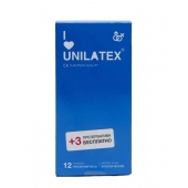Классические презервативы Unilatex Natural Plain - 12 шт. + 3 шт. в подарок - Unilatex - купить с доставкой в Кисловодске