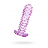 Гелевая фиолетовая насадка с шипами - 12 см. - Toyfa Basic - в Кисловодске купить с доставкой
