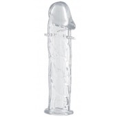 Гладкая прозрачная насадка с усиками под головкой - 12,5 см. - Toyfa Basic - в Кисловодске купить с доставкой