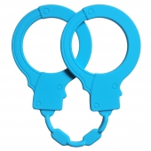Голубые силиконовые наручники Stretchy Cuffs Turquoise - Lola Games - купить с доставкой в Кисловодске