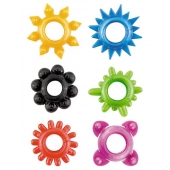 Набор из 6 разноцветных эрекционных колец - Toyfa Basic - в Кисловодске купить с доставкой