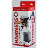 Насадка-фаллоимитатор на кожаных трусиках Harness Ultra Realistic 7  - 18 см. - LOVETOY (А-Полимер) - купить с доставкой в Кисловодске
