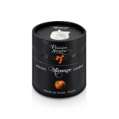 Массажная свеча с ароматом персика Bougie Massage Gourmande Pêche - 80 мл. - Plaisir Secret - купить с доставкой в Кисловодске