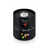 Массажная свеча с ароматом бубль-гума Bougie de Massage Gourmande Bubble Gum - 80 мл. - Plaisir Secret - купить с доставкой в Кисловодске