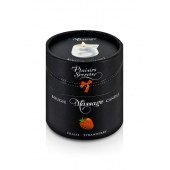 Массажная свеча с ароматом клубники Bougie de Massage Gourmande Fraise - 80 мл. - Plaisir Secret - купить с доставкой в Кисловодске