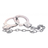 Наручники из металла с длинной цепочкой CHROME HANDCUFFS METAL HANDCUFFS W. KEY - NMC - купить с доставкой в Кисловодске