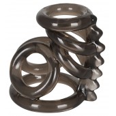 Дымчатая насадка на пенис и мошонку с гребнем Penis Hodenring - Orion - в Кисловодске купить с доставкой