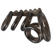 Дымчатая насадка на пенис и мошонку с гребнем Penis Hodenring - Orion - в Кисловодске купить с доставкой