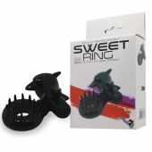 Чёрное эрекционное виброкольцо Sweet Ring с дельфинчиком - Baile - в Кисловодске купить с доставкой