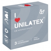 Презервативы с рёбрами Unilatex Ribbed - 3 шт. - Unilatex - купить с доставкой в Кисловодске