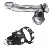 Утяжка для мошонки и пениса Cock Ring With 1  Ball Stretcher And Optional Weight Ring - BlueLine - купить с доставкой в Кисловодске