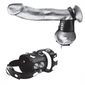 Утяжка на пенис и мошонку Cock Ring With 1.5  Ball Stretcher And Optional Weight Ring - BlueLine - купить с доставкой в Кисловодске