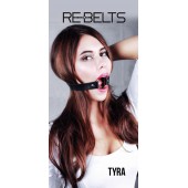 Чёрный кожаный чокер-кляп Tyra Black - Rebelts - купить с доставкой в Кисловодске