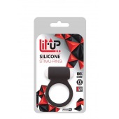 Чёрное эрекционное виброкольцо LIT-UP SILICONE STIMU RING 3 BLACK - Dream Toys - в Кисловодске купить с доставкой