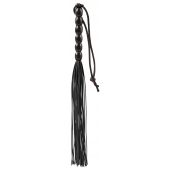 Чёрная мини-плеть из резины Rubber Mini Whip - 22 см. - Blush Novelties - купить с доставкой в Кисловодске