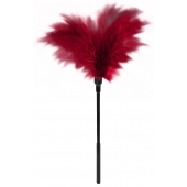 Пластиковая метелочка с красными пёрышками Small Feather Tickler - 32 см. - Blush Novelties - купить с доставкой в Кисловодске