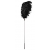 Стек с большим чёрным пером Large Feather Tickler - 65 см. - Blush Novelties - купить с доставкой в Кисловодске