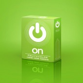 Цветные ароматизированные презервативы ON) Fruit   Color - 3 шт. - ON) - купить с доставкой в Кисловодске