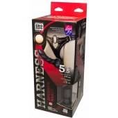 Пояс харнесс премиум класса WOMAN SIMPLEX(S) с 3 черными насадками - LOVETOY (А-Полимер) - купить с доставкой в Кисловодске