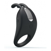 Чёрное эрекционное кольцо с вибрацией Rabbit Vibrator - Baile - в Кисловодске купить с доставкой
