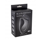 Чёрное эрекционное кольцо с анальной пробкой Button Anal Plug - Lola Games - в Кисловодске купить с доставкой