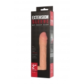 Телесная насадка-удлинитель Extension sleeve с подхватом - 17 см. - Sitabella - в Кисловодске купить с доставкой