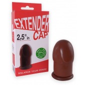 Коричневый латексный удлинитель пениса 2.5 in - Sitabella - в Кисловодске купить с доставкой