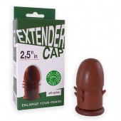 Коричневый латексный удлинитель пениса 2.5 in с шипиками - Sitabella - в Кисловодске купить с доставкой