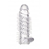 Насадка на пенис TOYFA A-Toys с вибропулей и шипами - 13,4 см. - A-toys - в Кисловодске купить с доставкой