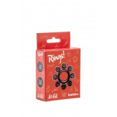Чёрное эрекционное кольцо Rings Bubbles - Lola Games - в Кисловодске купить с доставкой